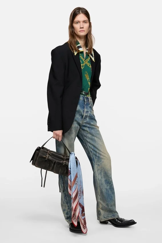 Printed silk scarf