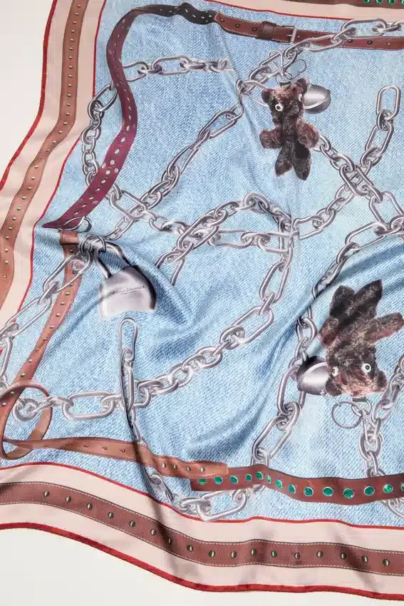 Printed silk scarf