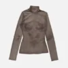 Printed turtleneck