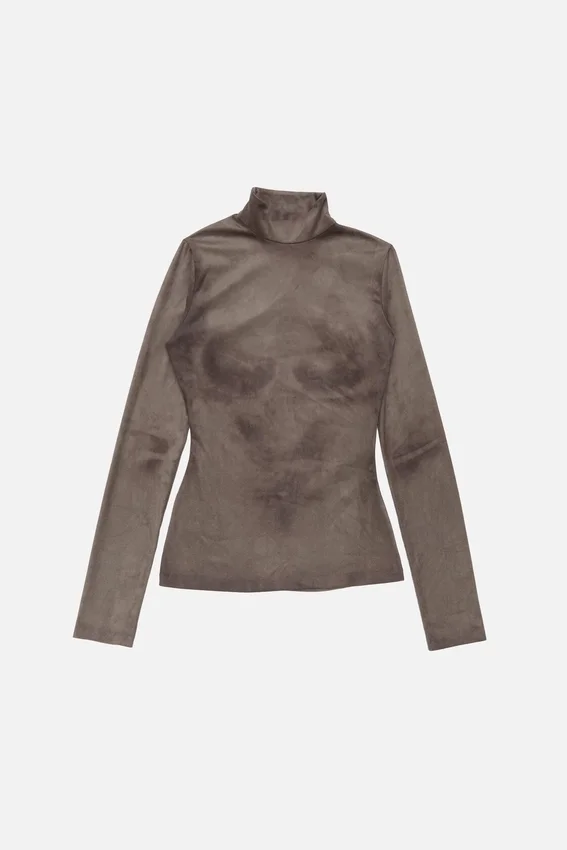 Printed turtleneck