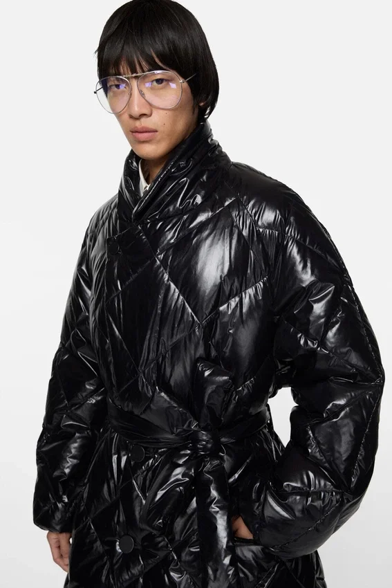Quilted down jacket