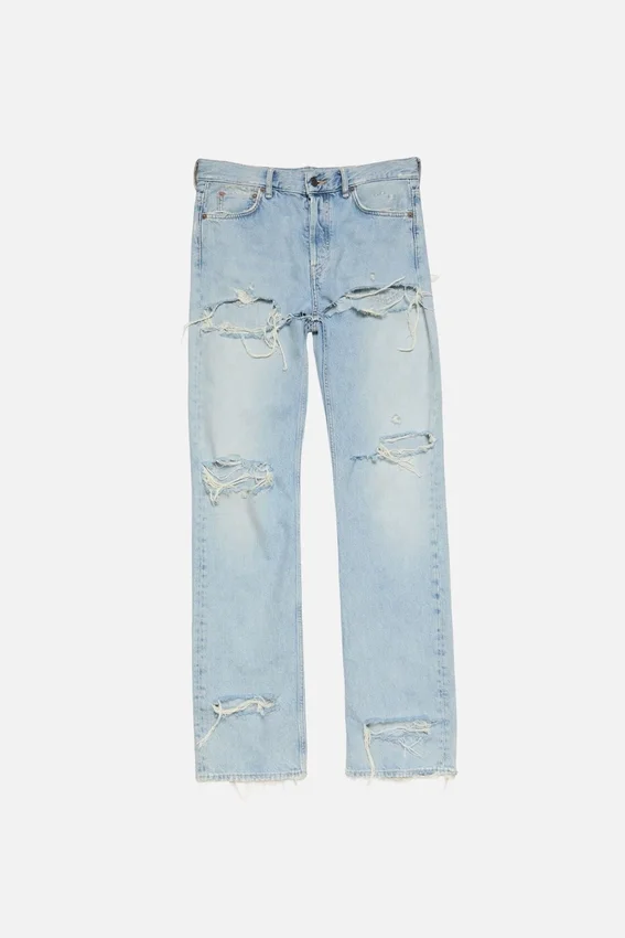 Regular fit distressed jeans - 2010F