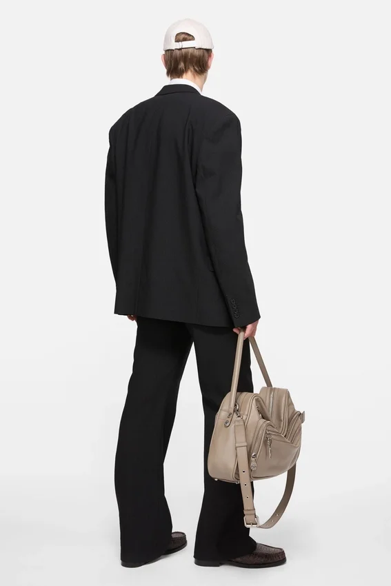 Relaxed fit suit jacket