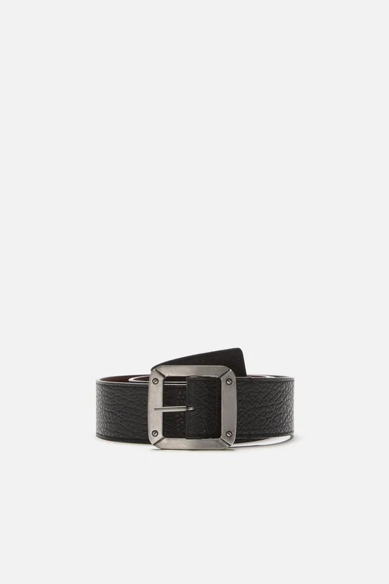 Reversible leather belt