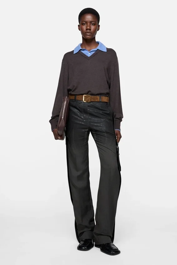 Reversible leather belt