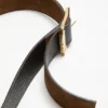 Reversible leather belt