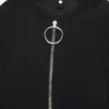Ribbed t-shirt with zipper