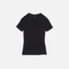 Ribbed t-shirt with zipper