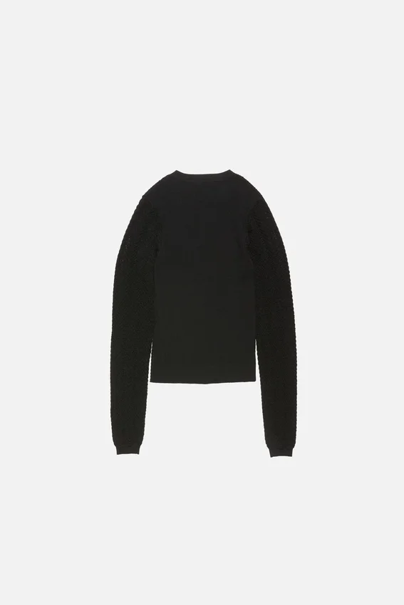 Ribbed wool cardigan