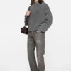 Rubber logo fleece sweatshirt