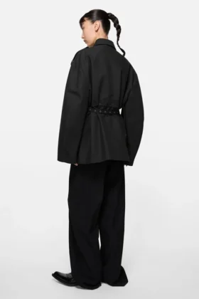 Satin blouson jacket