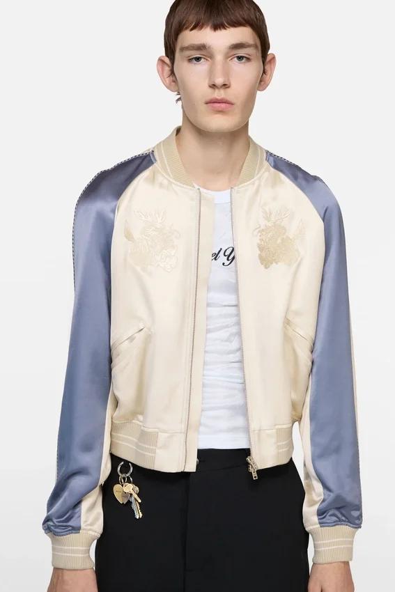 Satin bomber jacket