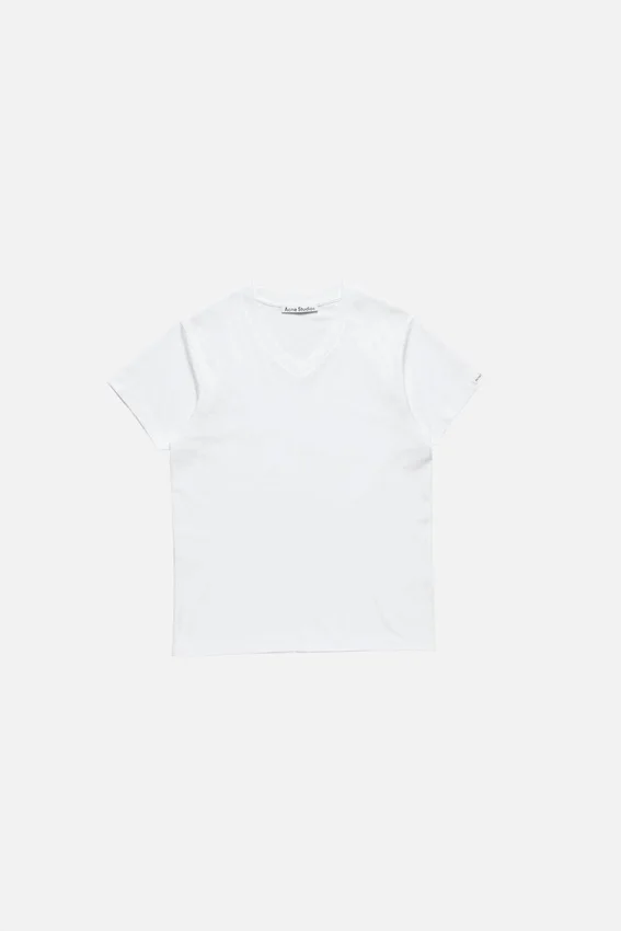 Satin label v-neck t-shirt