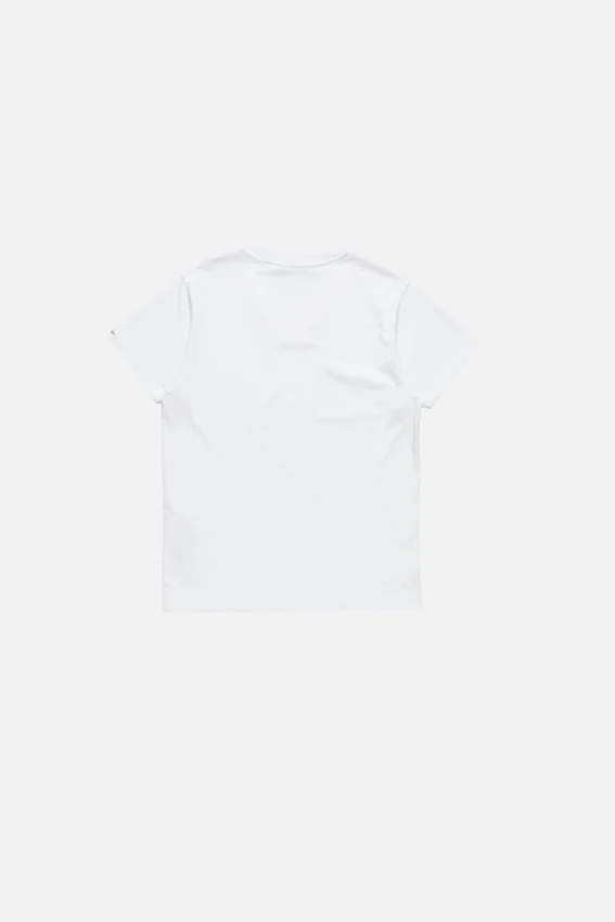 Satin label v-neck t-shirt