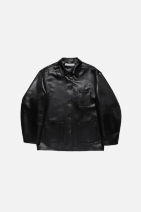 Satin logo overshirt