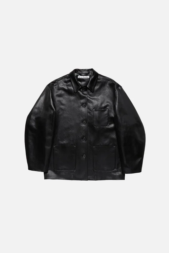 Satin logo overshirt
