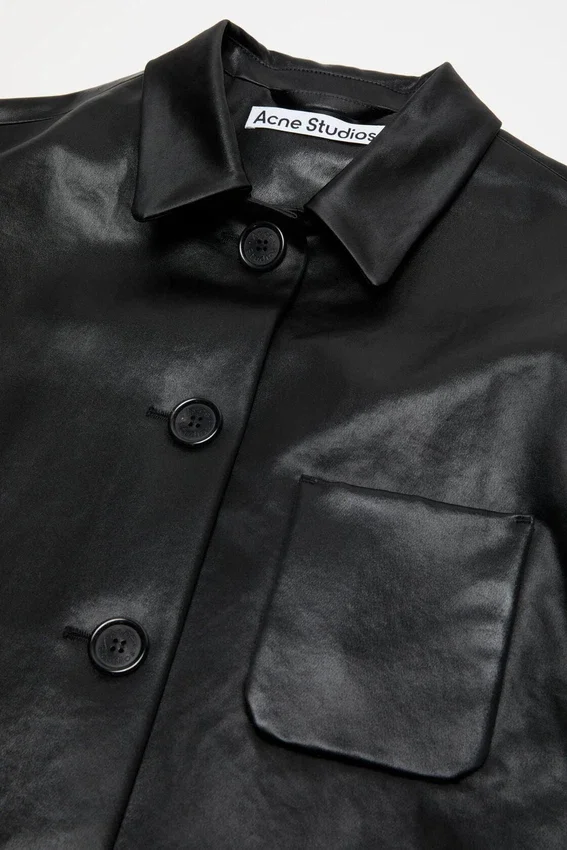 Satin logo overshirt