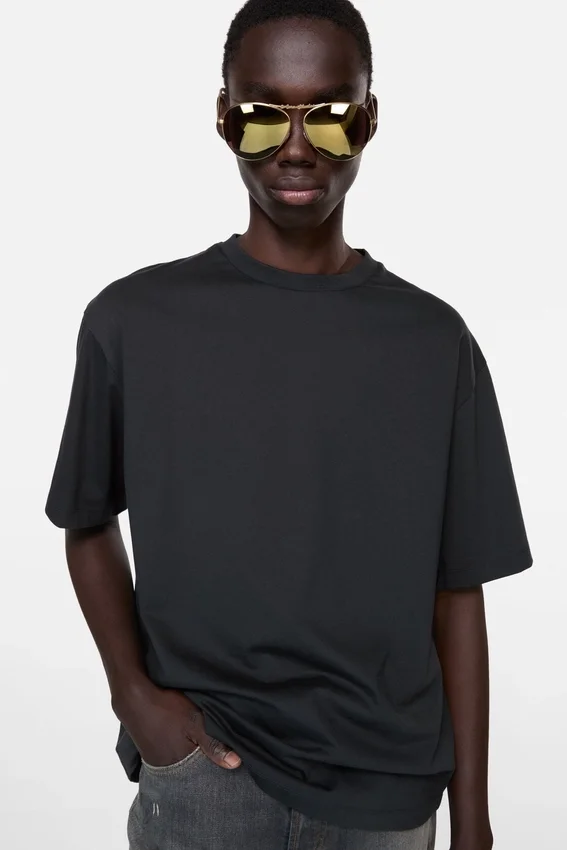 Satin logo t-shirt - relaxed