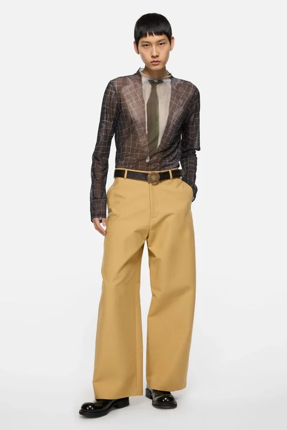 Satin trousers