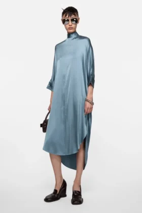 Satin tunic dress
