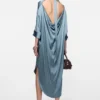 Satin tunic dress