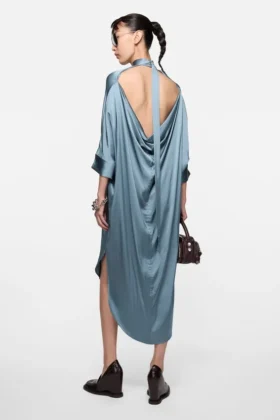 Satin tunic dress