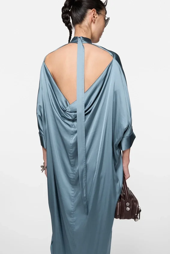 Satin tunic dress