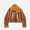 Shearling biker jacket