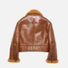 Shearling biker jacket