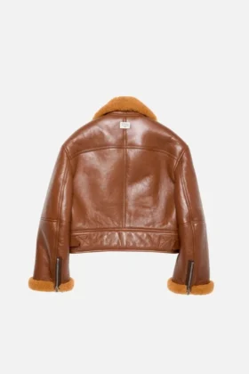 Shearling biker jacket