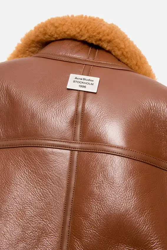 Shearling biker jacket