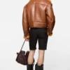 Shearling biker jacket