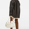 Shearling shirt jacket