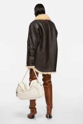 Shearling shirt jacket
