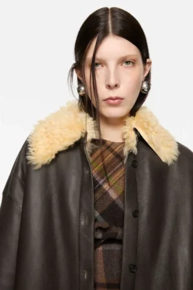 Shearling shirt jacket