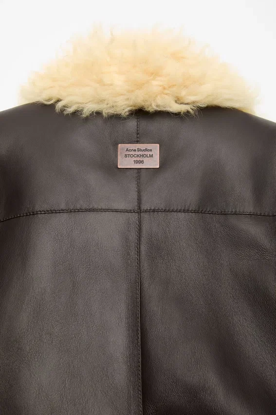 Shearling shirt jacket