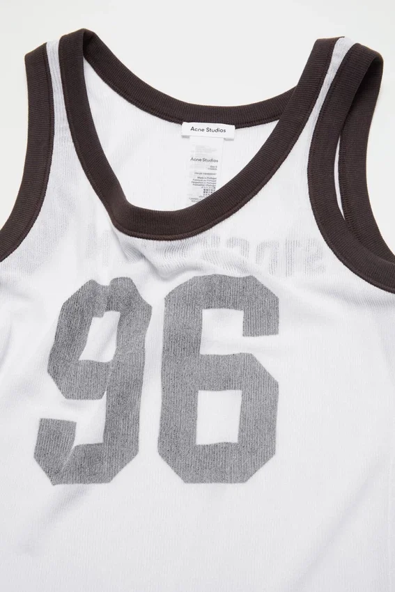 Sheer logo tank top
