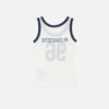 Sheer logo tank top