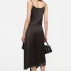 Shiny satin slip dress