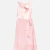 Shiny satin slip dress