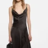 Shiny satin slip dress