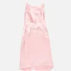 Shiny satin slip dress