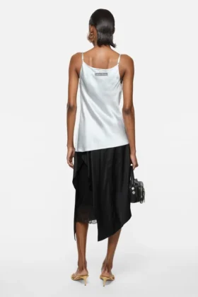 Shiny satin tank top
