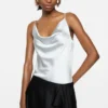 Shiny satin tank top
