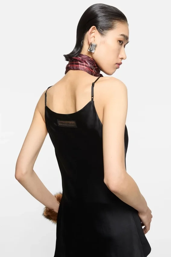 Shiny satin tank top