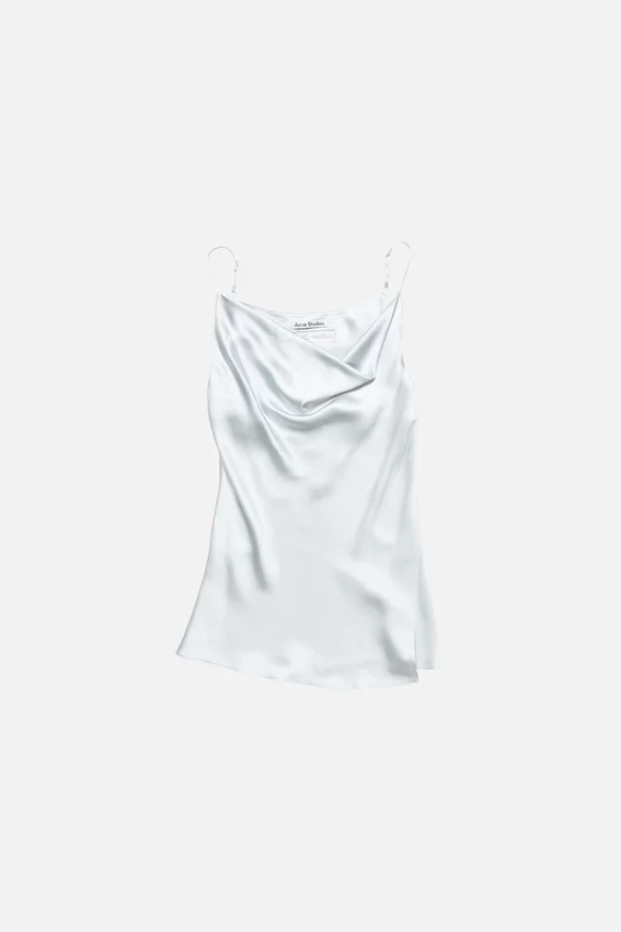 Shiny satin tank top