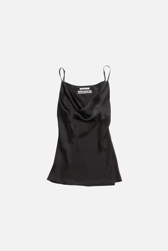 Shiny satin tank top