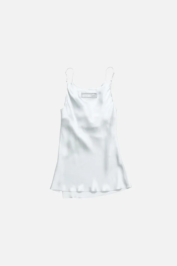 Shiny satin tank top