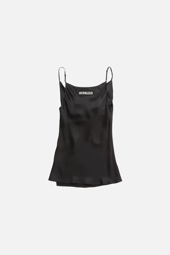 Shiny satin tank top