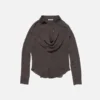 Silk blouse with cowl neck